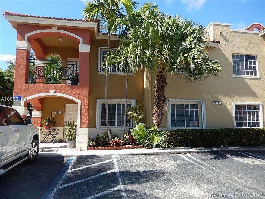 Beautiful and spacious 3BR/2BA corner condo unit; great for starter home or investment, currently leased for $1400/m with a great tenant.  Property is very well kept, nice kitchen, tile throughout the unit, accordion shutters, washer and dryer inside, 2 assigned parking spaces, & swimming pool. Conveniently located, close to Miami Zoo, shopping centers, restaurants, schools, Miami Dade College, public transportation and immediate access to Florida Turnpike and US1.  Do not disturb tenant.