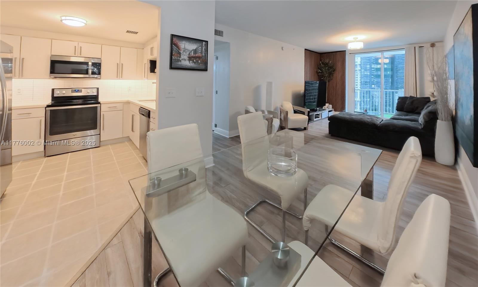 Amazing walk-to-everything Beautiful and bright 2 bed / 2 bath with oversized 260 SqFt terrace and stunning east-facing views of the Brickell skyline and pool deck. This rarely available unit at Vue at Brickell offers 1,143 SqFt of interior space, large bedrooms, walk-in closet, full-size washer/dryer, floor-to-ceiling windows, with custom window treatments. Full-service building with pool, cabanas, gym, 24hr concierge, valet, and cyber lounge. Unbeatable location in the Brickell Financial District — walk to Brickell City Centre, Publix, metro mover, dining, and nightlife. Pet-friendly. Includes assigned parking. HOA $1,288.58 includes $253.26 monthly reserve fund, water, internet, and amenities. Seller willing to pay for assessments at closing. Some images have been virtually staged