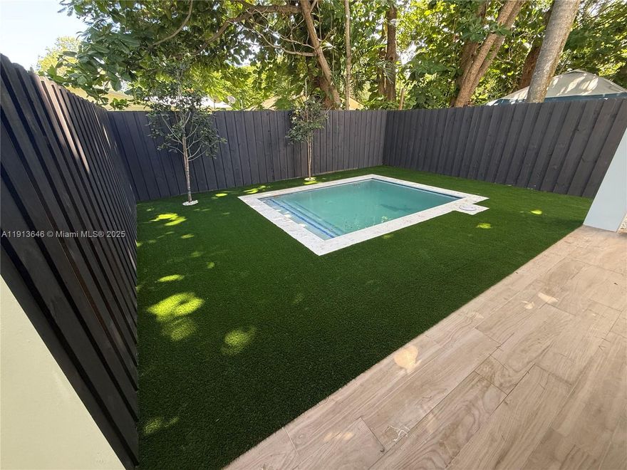 Brand new 2025 luxury townhouse just 5 blocks from CocoWalk in prime Coconut Grove! 2,275SF two-story features 3 bedrooms, 2.5 bathrooms, private pool, and open-concept design with soaring 10-foot ceilings throughout. Custom European-style kitchen showcases modern appliances and high-end finishes. Natural light floods every room through oversized windows.  Spacious master suite includes a generous walk-in closet. All doors are 8-feet high, including closets. Covered terrace with overhang, perfect for year-round entertaining. Covered garage plus additional secured parking. Pre-wired for security alarm and cameras. Built by an established developer. Rare opportunity to own brand-new construction for an attractive price point in Miami's most sought-after walkable neighborhood.