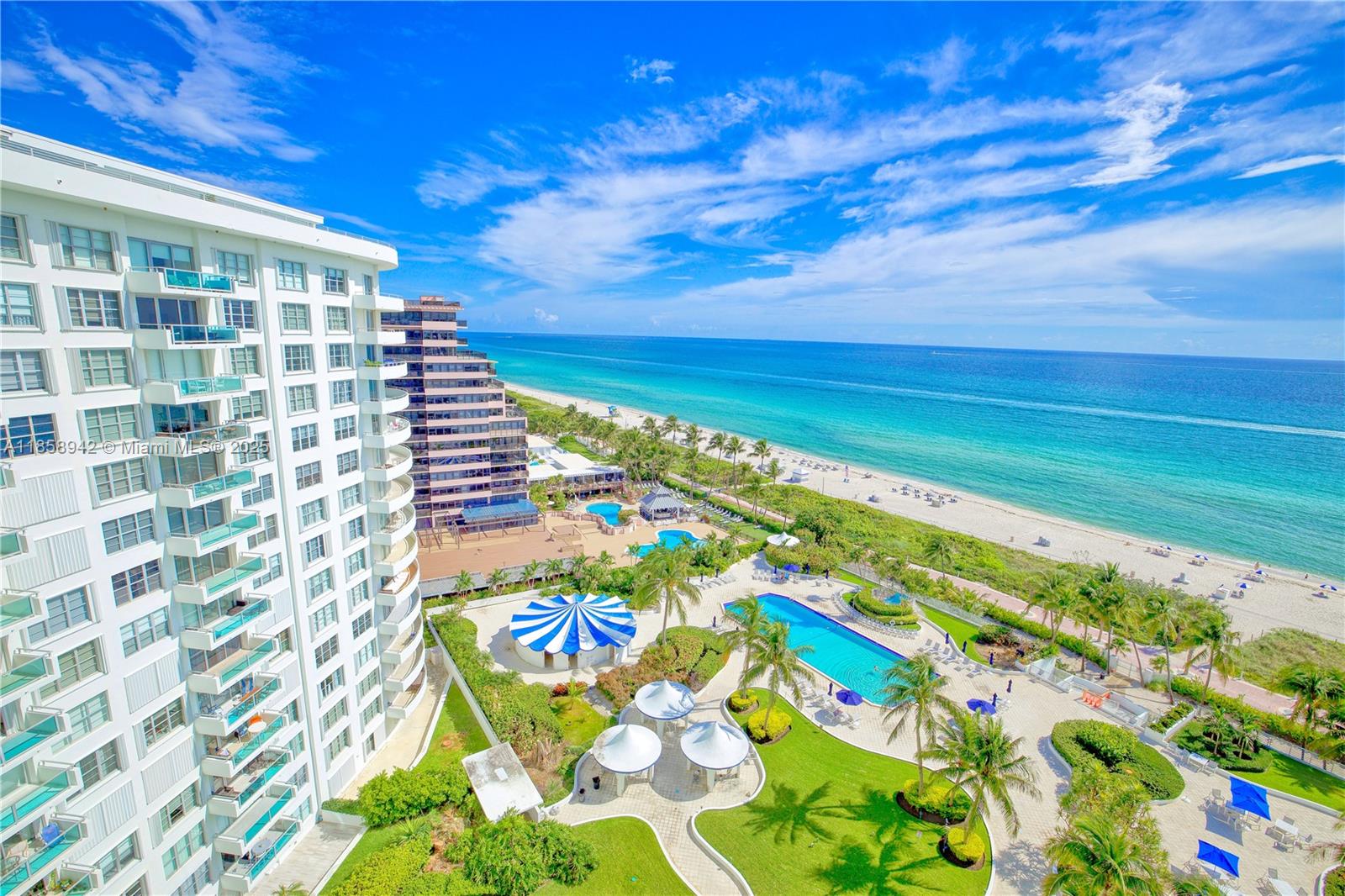 Enjoy expansive views of Miami Beach and its beautiful turquoise waters from this spacious 3 bedrooms, 3 bathrooms unit. Featuring a gourmet kitchen, a large living area, impact windows, travertine and hardwood flooring, marble bathrooms, and more. Located at renowned SeaCoast, a resort style condominium with top notch amenities including beach service, pool deck bar/cafe, convenience store, hair salon, 24 hr security, large gym, and more. Ideal for families. Centrally situated on Millionaires Road, between Bal Harbour and South Beach.
Note that the pool is currently under construction. Expected to open first 1/4 of 2026.