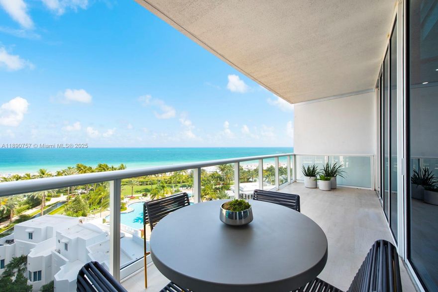 Ultra Luxury Oceanfront 2 Bed 2.5 Bath is available for rent. Direct Ocean Front. Newly redesigned Continuum residence offers a unique open split floor plan. Sweeping ocean views from every room. Light oak wood floors, gorgeous B&B Italia furnishings, designer lighting fixtures and serene decor bright and airy, making this move-in-ready unit the ideal beachfront residence. A private elevator foyer, built-in closets, remote control shades and blackouts, and dimmable lighting take comfort to new levels: Poliform Kitchen features, stainless steel Miele appliances, a Sub-Zero refrigerator, and marble countertops. Luxury amenities include beach access and service, Patio Pavilion Restaurant, The Sporting Club, three tennis courts, swimming & lap pools, and indoor & outdoor fitness facilities.