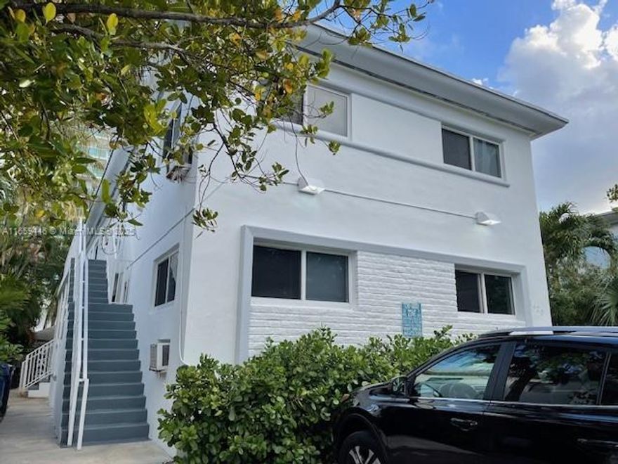 Prime South Beach Development Opportunity! Miami Beach. Private Bay-access street steps to Lincoln Road. Income-producing 4-plex with immediate cash flow + major redevelopment potential. Zoned RM-2: Build up to 60 ft (6 stories), 2.0 FAR, approx. 10,000 sq ft buildable area, up to 10 units. Permitted uses: luxury multifamily, townhomes, boutique hotel, or short-term rentals (with BTR). Features (2) 2BR/2BA & (2) 2BR/1BA units, hurricane-impact windows/doors, upgraded electrical, new PVC pipes, balconies/porches, 4 parking spaces. Fully leased with long-term tenants. Well-maintained, no repairs needed. The street does not flood. Proof of funds + NDA required. Do not disturb tenants.