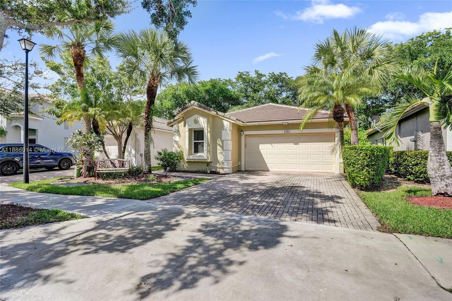 ***Stunning HOME***. Ready to MOVEIN. 3 bedroom, 2 bath one- story home with and additional OFFICE DEN in Emerald Estates, Weston. Remodeled Kitchen , bathroom with California closets in all Bedrooms. NEW ROOF 2024 and NEW Plumbing system throughout house. Covered patio with a NEAT Garden area. Beautiful CUL-D-SAC home with abundant parking space including 2 garage parking and driveway. Walking distance to Weston Commons including PUBLIX, HomeDepot and other restaurants. ** Savings More Than $250** on Internet, Cable, Landscaping and ADT Security. Convenient School Bus Pick and Drop for TOP Rated Elementary, Medial and High Schools. WON’T LAST LONG.