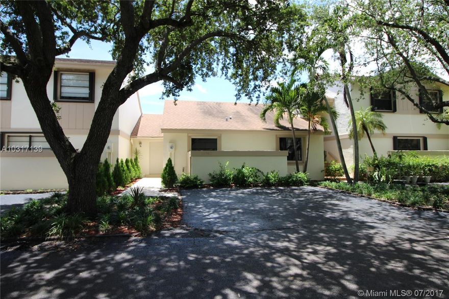 Wonderful opportunity!!  This ONE STORY home in a gated community was just completely remodeled with exquisite finishes and a modern look.  Large and adaptable open space, high ceilings, and natural light make this home perfect for any buyer looking for  a luxurious  lifestyle.  Brand new SS appliances in kitchen,  brand new recessed light throughout, brand new bathroom and kitchen granite counter tops, cabinetry and fixtures; ceramic wood tiles, you name it. No expense was spared when upgrading this property. Interior laundry, Rolladen shutters, fenced  patio and Jacuzzi. ROOF REPLACED IN 2009. Community is gated and features pool and tennis courts. HOA only $150/month. Amazing location at walking distance of Town & Country Mall,  restaurants, supermarket & Turnpike. A real gem!