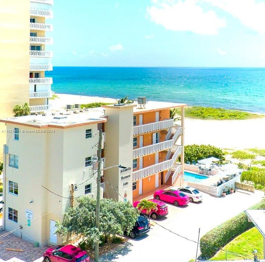 DEVELOPER / HOTELIER / INVESTORS! Prime opportunity to buy land on the sand for a steal!! Included in this sale are 8 of the 11 units in the entire building, which means you have 100% control of the association and voting. You only need to buy out the other 3 units (2 owners), bring your new development vision to life. Pompano Beach is exploding with a development resurgence & this is still the ground floor. Billions are being poured in, including the Ritz Carlton, Waldorf Astoria, Solemar, Salato, Casamar, Ocean Six, Sky beach & more coming. Generate income through rents while you get your plans approved. Contact listing agent for most accurate info. RM-45 allows a height of 105' and requires side yard setbacks of 10'. Since lot width is 50' a developer only has floor plan width of 30'