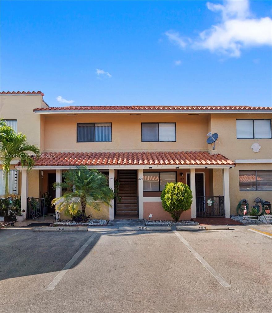 "Ready to Move-in" Beautiful Remodeled Property Features: (2) Bedrooms and (2) Bathrooms with Washer and Dryer. Tile Flooring Through-out unit, Both Bathrooms have Showers, White Wooden Kitchen Cabinets & Stainless-Steel Appliances. Low HOA! Assigned Parking Space with Decal Available & Guest Parking. Low HOA fee, New Roof in 2023 and No Current Assessments. Located near schools, shopping, and major highways. Buy this property with 5% Down!  Schedule your Showing Today! Showings by Appointment Only!