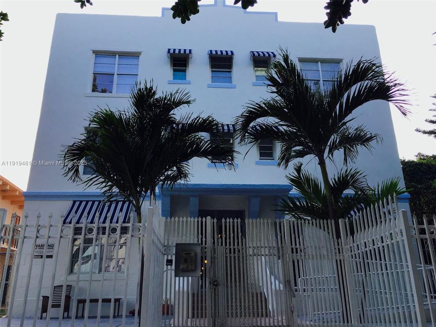 NO PETS, NO SMOKERS.  Renovated, modern studio apartment in the heart of South Beach.  Updated kitchen, bathroom and flooring.  Laundry facility with new machines in the building.  Electronic keypad lock on each apartment.