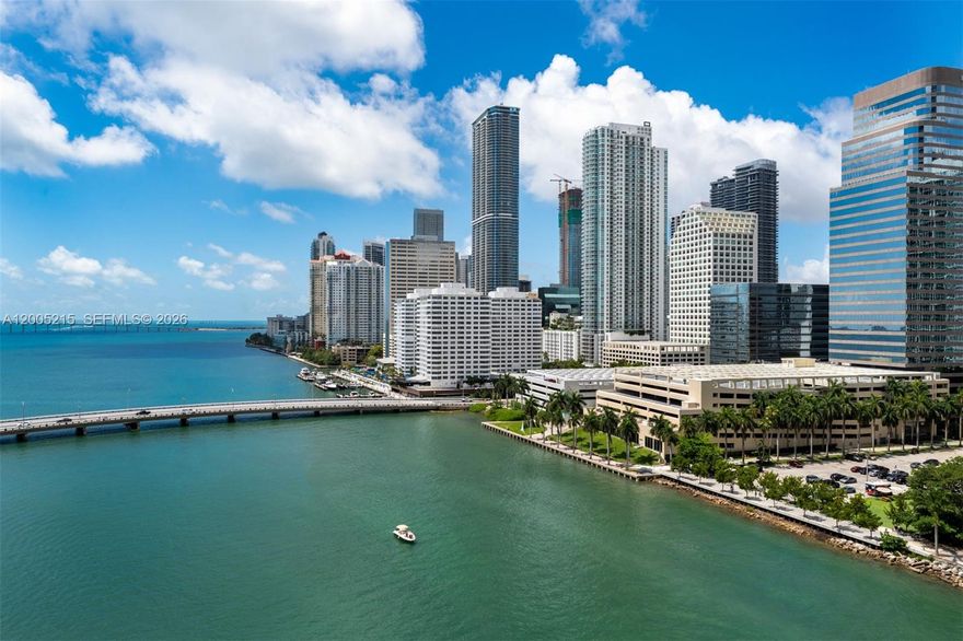 Charming and elegant 3-bedroom, 3-bath residence in The Courts at Brickell Key, offering serene bay views and a beautifully light-filled interior. Floor-to-ceiling windows invite natural light throughout, creating a warm and refined ambiance. The well-designed layout blends comfort and functionality, featuring a spacious primary suite with dual sinks and ample storage. Includes two assigned parking spaces and a private storage unit. Ideally located within a sought-after waterfront community near Brickell’s premier dining, shopping, and lifestyle offerings. Special assessment of $173.01/month began 2/1 for approximately 3.5 years for Brickell Key seawall repairs. Brickell Key Master Association fee is $1,296.32/year.