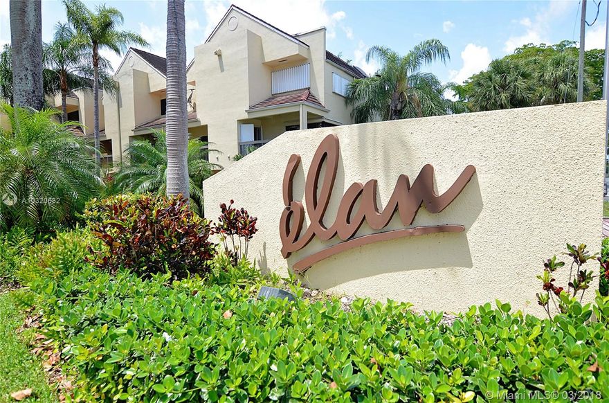 Gorgeous unit overlooking a turquoise pool. Spacious unit with high vaulted ceiling and loft that can be used as third bedroom. Washer and dryer are located in closet off large balcony. Master bedroom has HUGE walk in closet, second balcony and on suite bathroom. Eat in kitchen with plenty of light shining through two large windows. Steps away from the front door is reserved parking space and many many spaces for guest parking. Live the resort lifestyle in the heart of Kendall close to all the shops, restaurants, great schools and turnpike. One pet 20 lbs or less per association rules.