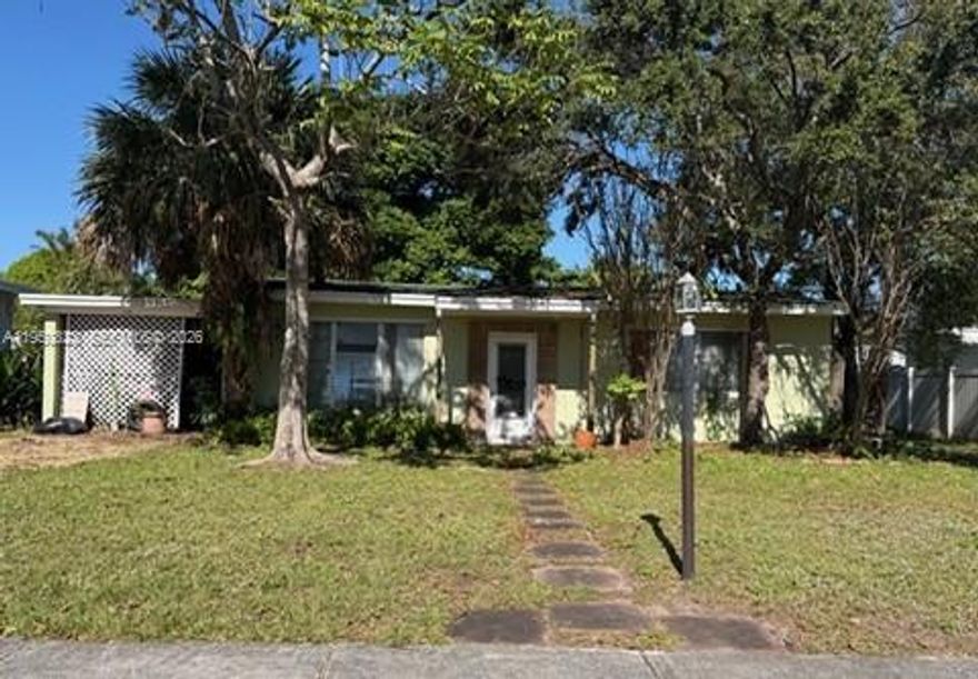 Investor/Builder Special in River Oaks! Rare chance to acquire a house with an oversized lot in a highly desirable Fort Lauderdale location. Existing structure is in distressed condition and requires a full renovation/gut rehab or tear-down, ideal for investors, builders, or end-users looking to create a custom home with a large backyard and room to reimagine the footprint. Property features a carport with potential for conversion. Excellent upside for a value-add project on a bigger lot than typical for the area. Buyer to conduct all due diligence Located just minutes from top beaches, Las Olas, FLL airport & major highways, this is a rare find in one of Fort Lauderdale’s most desirable neighborhoods.