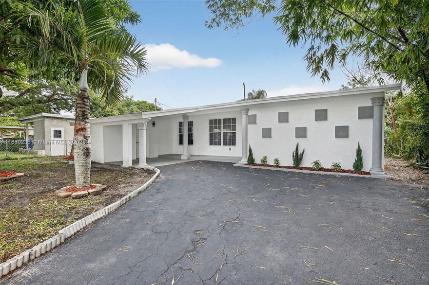 COMPLETELY REMODELED 4 BEDROOMS & 2 BATHS W/ MODERN STYLE UPGRADES THROUGHOUT. GREAT LOCATION RIGHT OFF OF THE DAVIE EXTENSION - IN A NICE POCKET NEIGHBORHOOD WITH NO THRU TRAFFIC AND THIS PARTICULAR HOME IS ON THE LAST STREET WITH AN CUL-DE-SAC TURN AROUND. NO ONE DRIVES DOWN YOUR STREET EXCEPT FOR THE FEW HOMES THAT EXIST THERE. THE INSIDE OF THE PROPERTY IS STUNNING. BEAUTIFUL KITCHEN WITH QUARTZ COUNTERS, TWO TONE CABINETRY WITH GOLD ACCENTS, ALL PORCELAIN TILED FLOORING, WITH EQUALLY AS STUNNING BATHROOMS WITH UPGRADED SHOWER HEADS ILLUMINATED MIRRORS, ETC. THE PROPERTY HAS A DEEP IN GROUND POOL COMPLETE WITH FULL SCREEN ENCLOSURE! THIS NEIGHBORHOOD IS ADJACENT TO THE TOWN OF DAVIE WHICH HAS ENDLESS SHOPPING, DINING, PARKS, RECREATION, ETC. NO HOA, NO RENTAL RESTRICTIONS AT ALL!