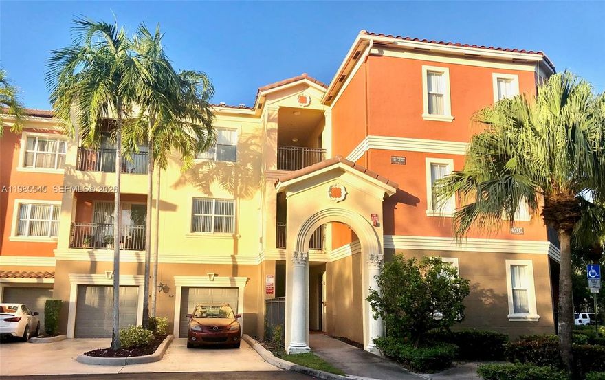 Beautiful condominium, gated community with 24-hour private security. This well-maintained, complex parking directly next to the unit and is conveniently within walking distance to a shopping center, gas station, and restaurants. Just minutes from Miramar Hospital. Enjoy stunning lakefront sunsets, a fully equipped fitness center, volleyball courts, playground, and billiards room.
The residence features two spacious, high-ceiling bedrooms and two well-appointed bathrooms. Peaceful location away from city traffic noise. Villaggio at Miramar requires background check and association approval.