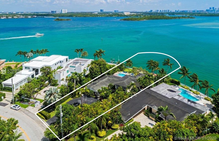 This lot is the best and biggest lot on the market in Bay Harbor! The extraordinary estate sits on a 20,691 square-foot pie-shaped lot. It has the most expansive open bay views in Bay Harbor. It boasts it’s 120 linear feet of breathtaking waterfrontage that overlooks Biscayne Bay and the Sunny Isles skyline. Enjoy exclusive views with this home’s floor to ceiling windows which offer beautiful natural light all day because of its northern exposure. Renovate this home to perfection or build your dream home in Bay Harbor, walking distance to shops and beaches.