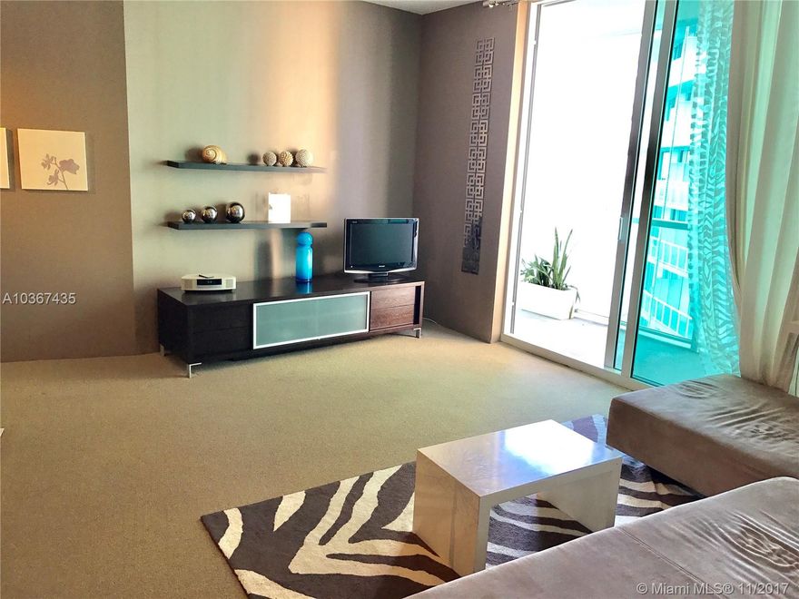 Beautiful decorated unit on the 40th floor with bay and city views, unit features open floor plan, Italian kitchen and floor to ceiling windows. Building offers state of the art gym, two pools, sauna, movie theatre, valet and more.
Centrally located close to everything, just mins from the beach, entertainment and exclusive shops.
according to the developer floor plan square footage is 750.