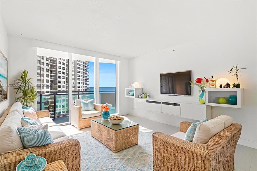 ASSESSMENT PAID IN FULL!!   This charming 1-bedroom, 1-bathroom oceanview condo at the Residences on Hollywood Beach offers beautiful tile flooring throughout, custom California Closets, and plenty of storage space. The property features impact windows and doors, and the seller will pay the special assessment! Enjoy state-of-the-art amenities, including a heated pool, jacuzzi, BBQ grills, ocean access, tiki hut, sauna, and more. Located just 15 minutes from Ft. Lauderdale Airport, with dining options nearby and directly across from a brand new Publix. Perfect for beach lovers and those seeking convenience!