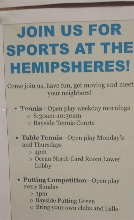 HEMISPHERES CONDO OCEAN SO - Residential Lease