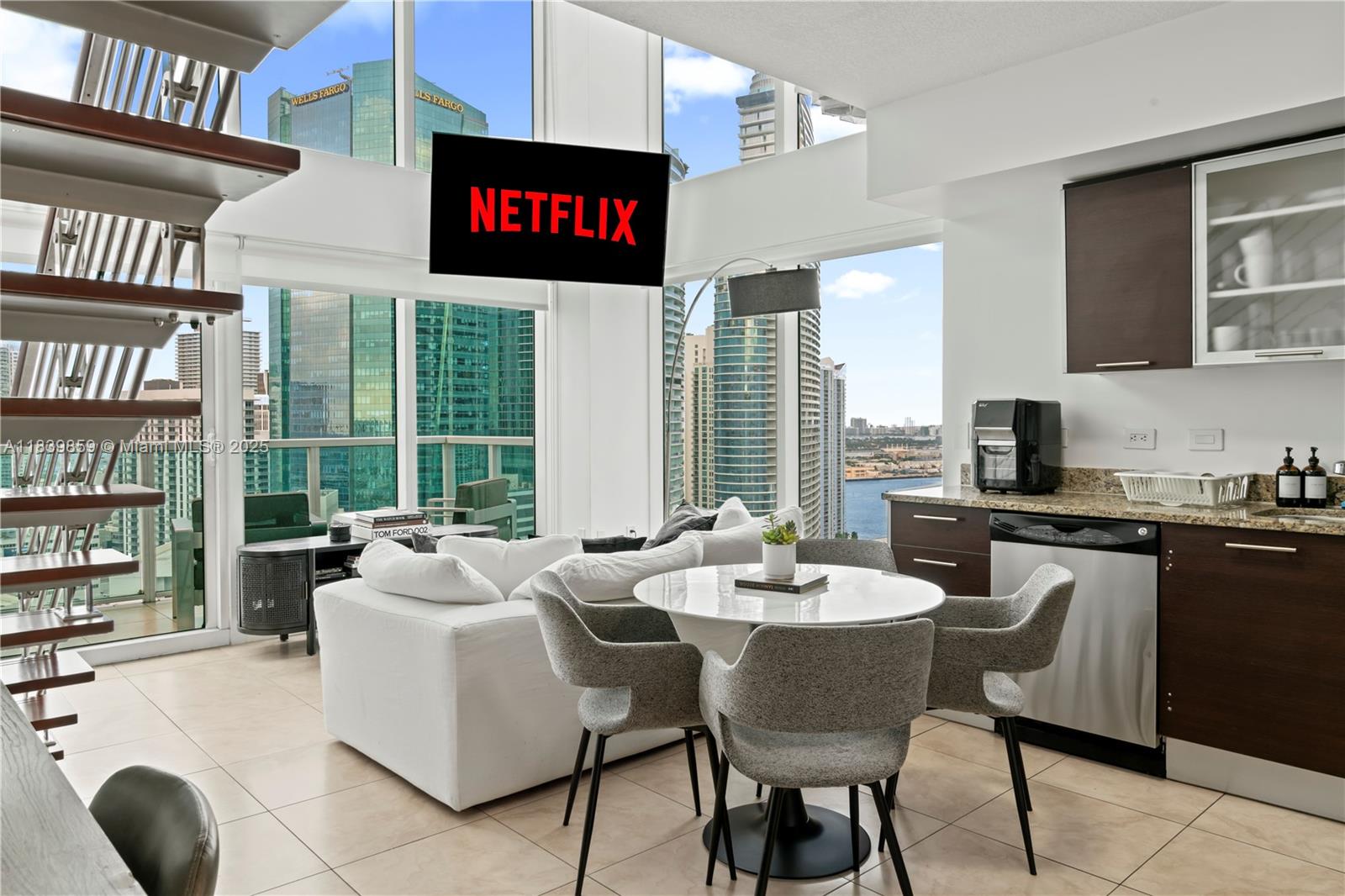 RARE OPPORTUNITY – HIGHEST & BEST 01 LINE IN THE BUILDING! Stunning 2-story corner loft at Brickell on the River offered turnkey furnished and professionally styled by Dimension NY. Featuring 2 beds, 2 baths, soaring double-height ceilings, floor-to-ceiling impact windows, and 2 balconies with sweeping views of the Miami River, Bay, and city skyline. Investor-friendly with no litigation or assessments—perfect for end-users or short-term rental investors. Located just steps from Brickell City Centre, fine dining, shops, and nightlife. Full-service building with resort-style amenities: pool, spa, fitness center, sauna, concierge, valet & more. New W/D in unit. Live or rent in one of Miami’s most dynamic locations. Act fast—this is the one you’ve been waiting for!