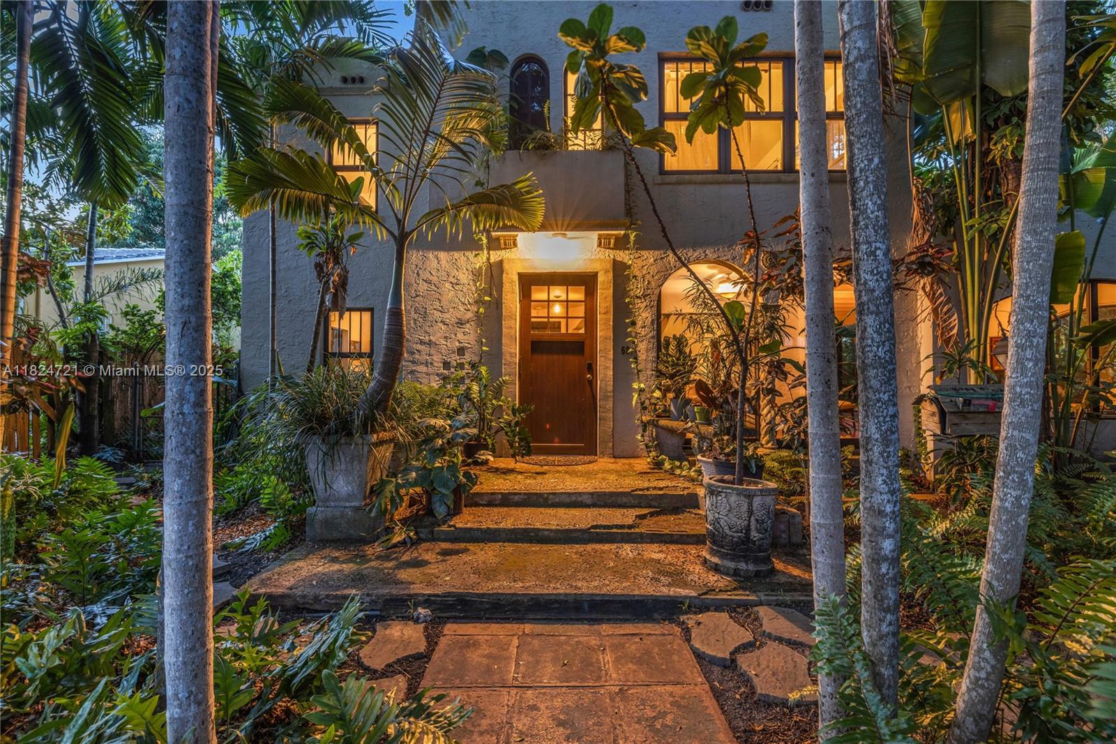 A quiet step back in time. An exquisite piece of Miami history. An adventurous glimpse into the future. Calling all creatives, historic buffs, and visionaries looking for a magical one-of-a-kind MUST-SEE dream home! Welcome to this Mystical Spanish Mediterranean home in Historic Bayside’s most enchanted, narrow, tree-lined street. Not a common vanilla box! Built in 1926 by ACADIAN HOMES builders WYKOFF & ESTES, this home oozes with authentic character and period details. Enjoy as is, or re-imagine as your own signature dream home. With ~2,300 SF of interiors, there’s space re-position the current 2-bedroom home with 3 or 4 bedrooms, plus peace of mind with new roof and impact windows-doors. Situated on an oversized 8,100 SF lush lot, with room for an addition, pool, guest house and garage.