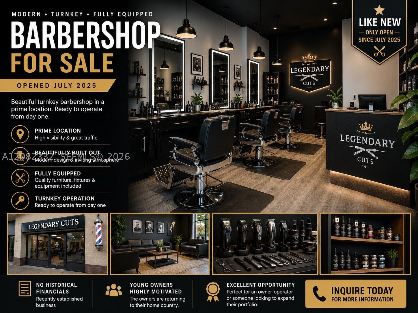 Turnkey Modern Barbershop in Prime Location - Image 1