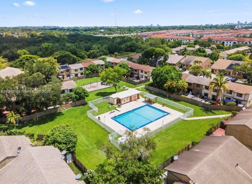 Spacious and well-maintained 3BR/2BA townhouse in a great Miami location! Features an open layout with high ceilings, plenty of natural light, and a functional kitchen. Enjoy a HUGE master suite with ample closet space, plus generously sized secondary bedrooms. Private patio/backyard area—perfect for relaxing or entertaining. Washer/dryer, great storage, and convenient parking. Close to shopping, dining, schools, and major highways. Easy to show—move-in ready!