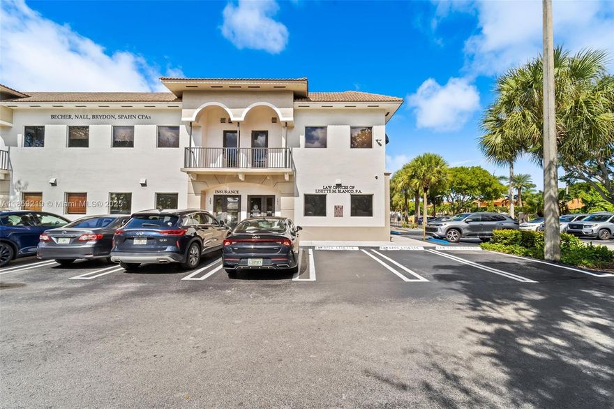 Exceptional opportunity to own a professional office in the heart of Miami Lakes! This 1,265 sq. ft. space is thoughtfully designed with 3 private offices (including an executive office), a spacious conference room, reception and waiting area, 3 cubicles, kitchen, 2 bathrooms, and generous storage. Ideal for attorneys, accountants, medical, or professional services, the office offers 3 reserved parking spaces at the entrance plus convenient on-site visitor parking. Perfectly situated in Miami Lakes’ premier business district, this office combines functionality, accessibility, and prestige in one prime location.