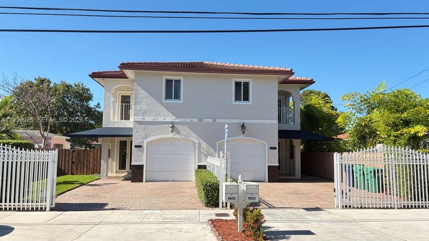DUPLEX IN MIAMI – PRIME INVESTMENT OR END-USER OPPORTUNITY!

DISCOVER THIS BEAUTIFULLY MAINTAINED DUPLEX OFFERING TWO SPACIOUS UNITS, EACH FEATURING 3 BEDROOMS AND 3.5 BATHROOMS. DESIGNED WITH COMFORT AND STYLE IN MIND, BOTH RESIDENCES SHOWCASE ELEGANT TRAVERTINE FLOORS THROUGHOUT, IMPACT WINDOWS AND DOORS, AND IMPRESSIVE VOLUME CEILINGS THAT ENHANCE THE SENSE OF SPACE AND NATURAL LIGHT.

THE PROPERTY IS FULLY GATED WITH AN ELECTRIC ENTRY GATE, FRESHLY PAINTED, AND OFFERS EXCELLENT PARKING ACCOMMODATIONS INCLUDING AN ATTACHED GARAGE PLUS TWO ADDITIONAL DETACHED SPACES.

THE FIRST FLOOR WELCOMES YOU WITH A BRIGHT AND OPEN LIVING AND DINING AREA, A COMFORTABLE FAMILY ROOM, AND A CONVENIENT GUEST HALF BATH—IDEAL FOR ENTERTAINING. UPSTAIRS, YOU’LL FIND GENEROUSLY SIZED BEDROOMS WITH WALK-IN CLOSETS, A PRIVATE BALCONY, AND A FULL-SIZE WASHER AND DRYER FOR ADDED CONVENIENCE.
STEP OUTSIDE TO A LARGE BACKYARD PERFECT FOR OUTDOOR GATHERINGS, RELAXING EVENINGS, OR FUTURE CUSTOMIZATION.
SUPERBLY MAINTAINED AND TRULY MOVE-IN READY, THIS EXCEPTIONAL PROPERTY IS IDEAL FOR INVESTORS SEEKING STRONG RENTAL POTENTIAL OR OWNER-OCCUPANTS LOOKING TO LIVE IN ONE UNIT AND RENT THE OTHER.