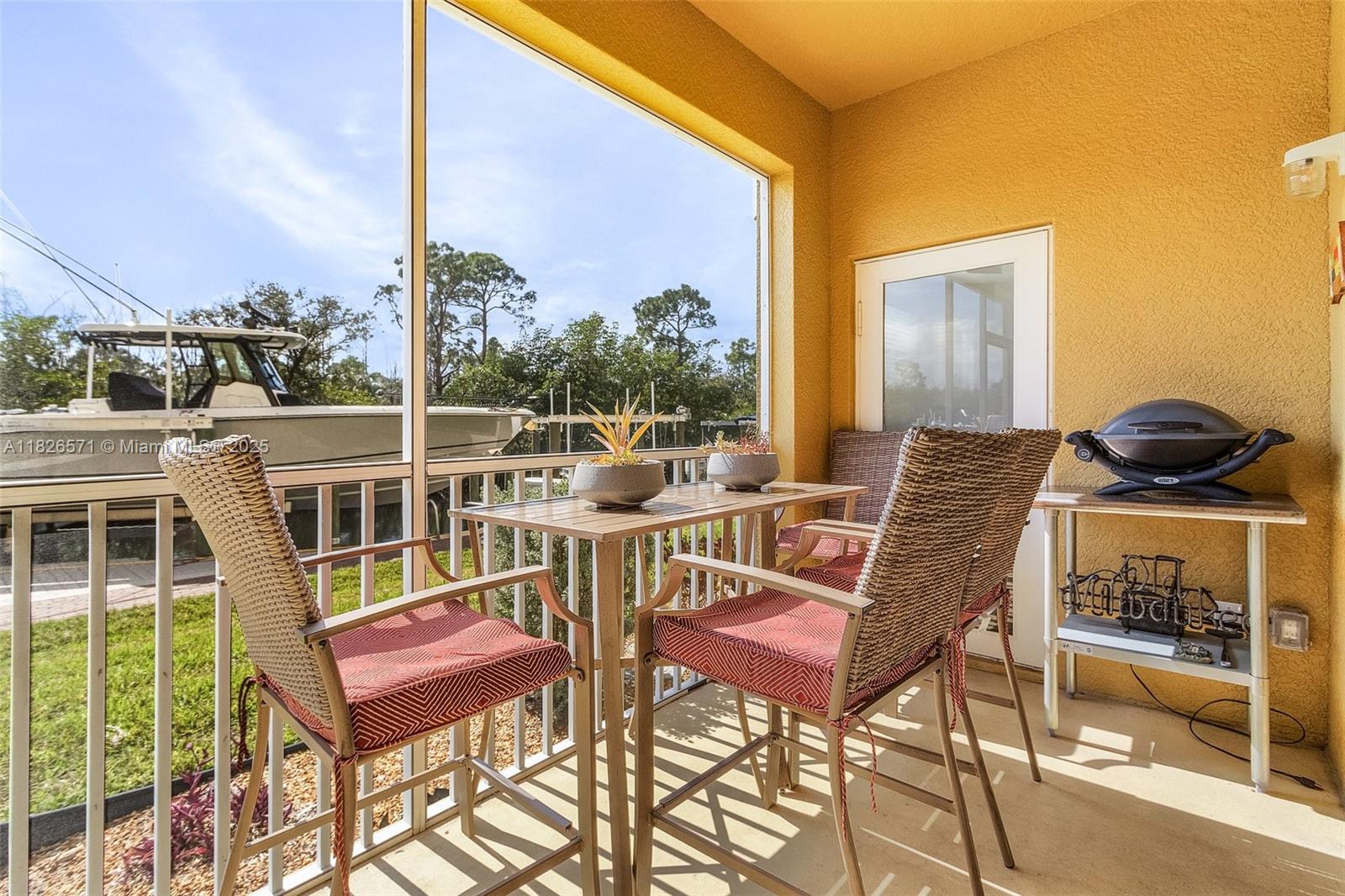 Discover your dream home in a boater’s paradise! This beautiful 3BR/2BA first-floor condo in Island Cove features a brand-new 10,000 lb boat lift & dock with direct Gulf access—no bridges! Enjoy peaceful preserve views, a spacious 1,330 sq ft layout, & resort-style amenities just steps away, including a heated pool, spa, tennis, & pickleball. The owner’s suite offers canal views, dual closets, & a stunning walk-in shower. The kitchen boasts stainless steel appliances, pantry, & stylish accents. Relax on your screened lanai or launch your boat in minutes, thanks to the nearby dock & community ice machine. Updates include new appliances (2020), dock & lift (2024), lanai screens (2025), and impact windows/doors. Pet-friendly, quiet, and move-in ready—don’t miss the virtual tour!