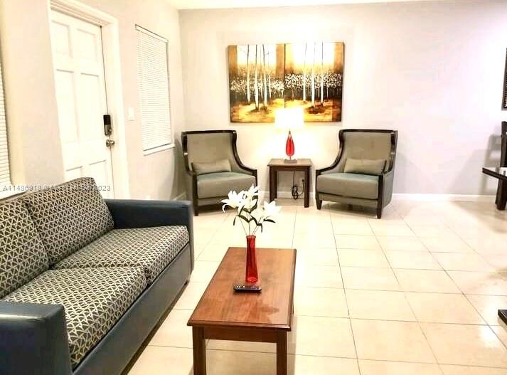 FULLY FURNISHED unit is very well-maintained.
Renovated 2 bed 1 bath located in a quiet, central location just a short 5 min walk from US1 and the excitement of downtown Hollywood. Unit features include beautiful porcelain tile flooring throughout, granite countertops and completely updated kitchen and bathroom, central A/C, tranquil outdoor seating. No pool, no gym.
RAPID APPROVAL! TENANT shall pay $150 monthly for utilities:WATER,SEWER,TRASH, LAWN SERVICE.
2 PARKING spaces, CABLE, INTERNET/WI-FI. Available to move in TODAY!