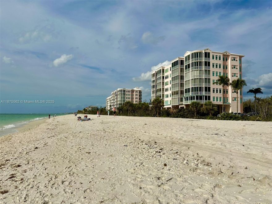 INDULGE IN THE COASTAL LIFESTYLE OF EXCLUSIVE BAREFOOT BEACH CLUB IN THIS OCEAN FRONT JEWEL, JUST MINUTES FROM GREAT RESTAURANTS,BARS & SHOPPING. WALK TO THE POOL, FITNESS RM & CLUBHOUSE RIGHT NEXT DOOR.BASK IN THE NATURAL LIGHT OF THIS BEACHFRONT RETREAT & BE MESMERIZED WITH SWEEPING GULF BEACH VIEWS, WHILE ENJOYING THE SOUND OF THE CALMING OCEAN WAVES RIGHT FROM YOUR UNIT. THIS 3 BED/2 BATH BEAUTY IS OFFERED FURNISHED & READY FOR THE NEW BUYER TO ENJOY, WITH NEW SS STOVE,FRIDGE,MICROWAVE,GRANITE COUNTERTOPS, BRAZILLIAN CHERRY WOOD & TILE FLOORS, ELECTRIC HURRICANE SHUTTERS, REMODELED BATHS, SPACIOUS LIVING RM/DINING RM, WETBAR, COVERED PARKING, GATED ENTRY, OPTIONAL CLUB WITH TENNIS, RESTAURANT & POOL, ONLY 30 MIN TO RSW AIRPORT. SCHEDULE YOUR SHOWING TODAY & START LIVING IN PARADISE!