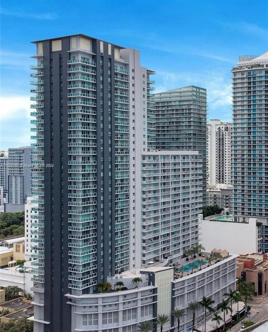 Welcome to Vue at Brickell, where convenience meets style in the heart of Miami! This stunning 1 bedroom, 1 bath unit on the 24 floor offers breathtaking sky views and mesmerizing sunsets from your private balcony. The spacious open-concept layout features floor-to- HIGH ceiling windows that flood the space with natural light. The bedroom boasts a walk-in closet. This full-service building offers an infinity pool with cabanas, a state-of-the-art fitness center, a social room, valet, and 24-hour security. Located in the vibrant Brickell neighborhood, this spectacular location provides walking distance to restaurants, cafes, Brickell City Centre, shopping centers, banks, bars, and Metromover/train. Tenant occupied, monthly rent $2950. Lease expires May 31, 2025. Motivated Seller.