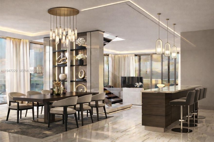 TH2 | 2-Story Residence | 3BD / 2.5BA | 2,516 SF | South & West | 4
Parking Spots. TH2 is a bright, sunset-side two-story residence with huge
terraces offering 2,516 SF of refined living with south and west exposures
and sweeping ocean and Intracoastal views. Natural light fills the home
throughout the day, with golden-hour sunsets adding warmth and dimension
to the interiors. The thoughtfully designed layout places entertaining spaces
on the main entry level, while private bedrooms are located on the lower
level, creating a true villa-style experience with ideal separation between
social and private areas. Interiors, as illustrated in the renderings, feature
clean modern architecture, warm contemporary finishes, layered lighting,
and expansive glass for a sleek yet inviting feel. A rare offering in Hollywood
Beach new construction, TH2 includes three parking spaces, seasonal rental
flexibility, and boutique living within a 36-residence ocean-side building on
the east side of A1A. Amenities include a resort-style pool, fitness center,
sauna, cold plunge, 24/7 concierge, and beach club service. Delivery Q1
2026. Renderings for illustration; subject to change.