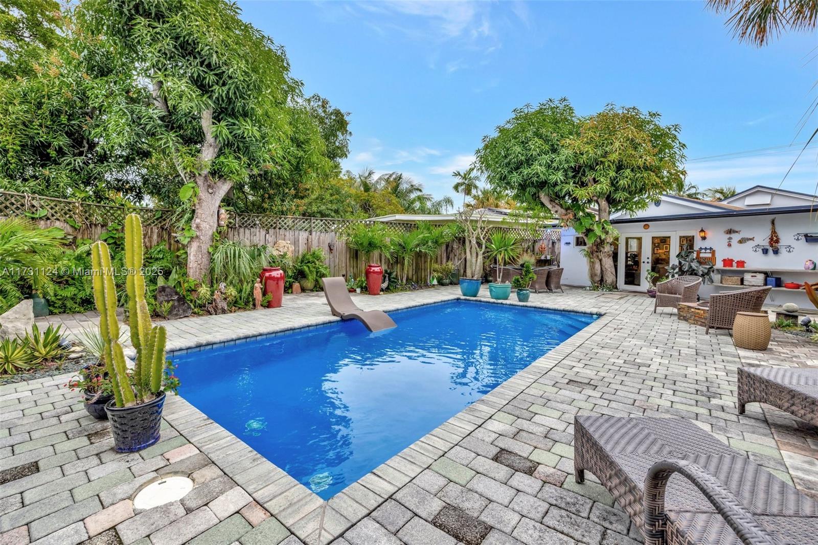 The Old World Charm Of European Style, Meets the Tropical World Of South Florida in this 2 bedroom 1 bath & 1 bedroom 1 bath non-conforming duplex with pool. Wonderful vacation rental.!! Yet this well thought out floor plan has the option as a single family home, with a mother in law suite. Enjoy the treasures from Europe that surround every room of this home. Dive into the pool & experience the tropical private completely fenced in backyard. New impact windows & doors, Newer A/C, Newer roof, Newer Electric & Plumbing, Bamboo, Terrazzo, Stamped Concrete Flooring, Walk to the Culinary & Art District, Bike to Fort Lauderdale Beach, Uber to Wilton Dr.& Enjoy the Nightlight & Great Restaurants. Please note that amount of rental per unit is approximated for current maket.