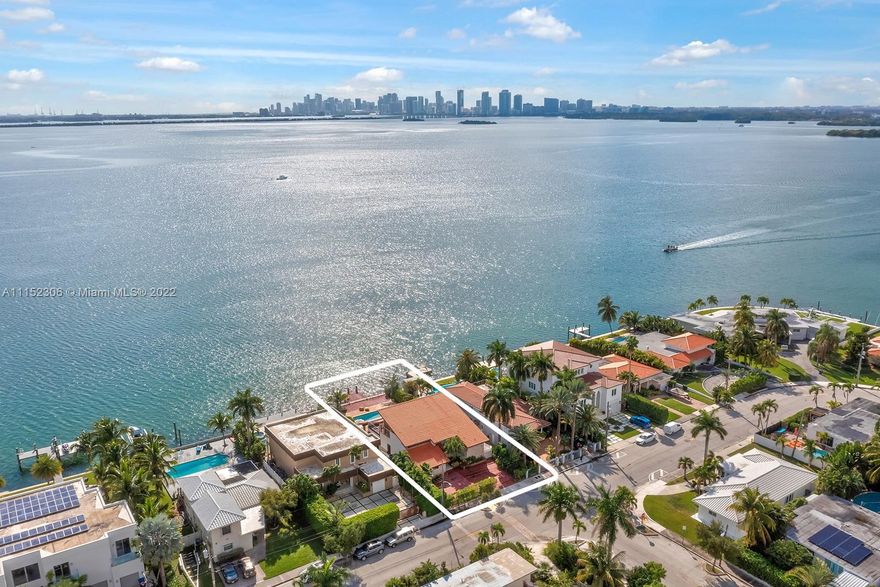 Relish the unobstructed view over Biscayne Bay leading to Miami Beach, the Port of Miami, and Downtown. This original home offers 25’ volume ceilings in the living area, a newer 2006 dock and seawall, situated on a 9,000sf lot with 60’ of waterfront. Centrally located between Miami Beach and Miami, this property has unlimited potential.