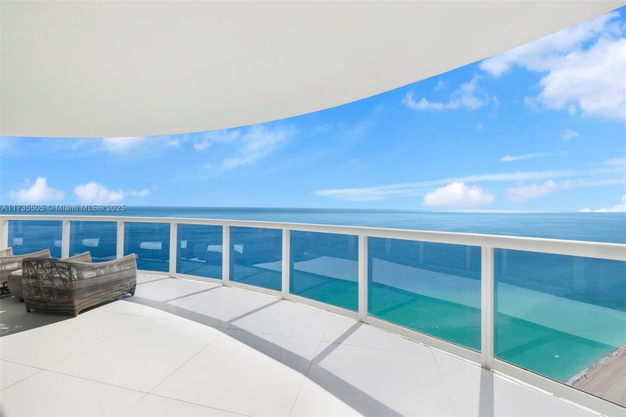 Experience unparalleled luxury in this stunning Trump Royale penthouse, completed in 2013 with the highest level of design and technology. Spanning 4,045 sq. ft., this fully furnished 3-bedroom, 3.5-bath residence features electric blinds, ceramic floors, and exquisite Fendi living and dining room furniture, along with Artefacto bedroom and terrace pieces. A Hardman Peck & Co. self-playing piano adds a touch of elegance. The top-of-the-line kitchen boasts Italian cabinetry and Miele and Sub-Zero appliances. Swarovski light fixtures, custom Dayoris doors, and a bespoke entertainment center enhance the impeccable craftsmanship. Resort-style amenities include a water activities center with lagoon and lap pools, Jacuzzis, waterfalls, and a beach-entry pool.