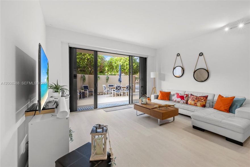 Rare lanai opportunity in the exclusive oceanfront Key Colony community, offering one of the closest locations to beach access. This south-facing residence features an expansive private patio with direct access to the beach and pool area, ideal for seamless indoor-outdoor living.
The kitchen flows into the dining area and is enhanced with a sleek quartz countertop. This 2BD/2BA unit offers a desirable split floor plan, generous closet space, and in-unit washer/dryer. Potential to easily convert into a 2BD + den.
Enjoy resort-style amenities including 12 tennis courts, multiple pools, fitness center, spa, sauna, hot tub, gourmet market, pool restaurant/bar, party room, and 24-hour security.
A unique opportunity to own a one-of-a-kind lanai residence in one of Key Biscayne’s most sought-after communities.