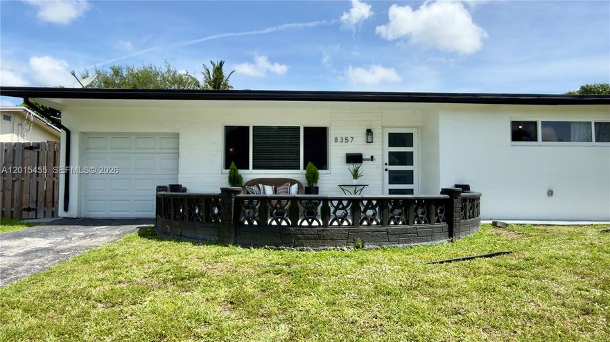 This spacious 2 bed 1 bath home  is ideal for anyone looking for a cozy yet functional space to call their own. The home has impact windows and doors and the roof is newer (2015). Save on electric costs as well as insurance with all the credits. Home uses gas stove, water heater and dryer. 
Bright and open layout with an enclosed Florida room.  Backyard is big with lots of room to expand, build a pool or just enjoy the existing mango trees. Property is fully fenced for privacy.   
Located in the heart of Sunrise, you’re just minutes from shopping, dining, parks, and major highways making commuting and daily errands a breeze.