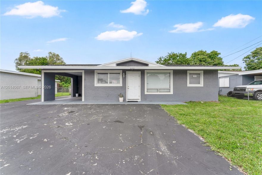 Fully remodeled and move-in ready home in Fort Lauderdale! This beautiful 3-bedroom, 2-bathroom residence features an exceptional open floor plan with tile flooring throughout. Upgrades include a brand-new roof, new A/C system, new fascia, new water heater, fresh interior and exterior paint, new electrical outlets, and much more.

The updated kitchen showcases new wood cabinetry, modern countertops, and stainless steel appliances including a refrigerator, range, and microwave. The spacious primary suite has been fully renovated and offers a walk-in closet and separate shower.

Additional highlights include hurricane impact windows, a generously sized fenced backyard, and convenient access to I-95 and the beach. The Fairways community offers plenty of activities for an active adult lifestyle. This one won’t last long!