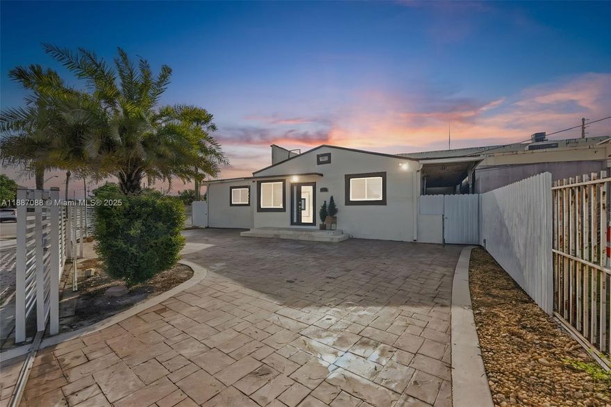 Centrally located in Opa-Locka, this fully fenced home offers exceptional value under $481K. Major updates include: 2014 new roof, central A/C, tile floors, plumbing, electrical wiring, impact windows/doors, bathrooms, and interior walls; 2015 full kitchen remodel with granite countertops; 2016 new driveway; 2022 new front fence and outdoor electrical panel; and 2024 new impact front and back doors. With all major systems upgraded, this move-in ready home provides peace of mind and easy access to major expressways.