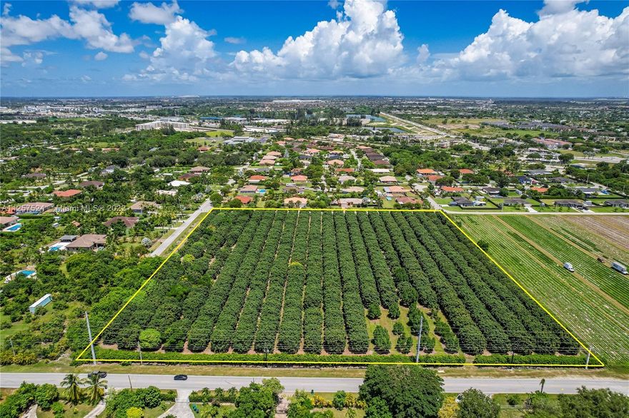 Rare Opportunity! 10 acre producing longan grove located inside of the UDB (Urban Development Boundary).  Build your dream home amongst the trees and work the land or develop the property into luxury homes. Located north of SW 280st/157ave.  PA Primary Zone - 2200 ESTATES - 25000 SQFT LOT, Zoning Code: EU-S - ESTATE USE, SUBURBAN SINGLE-FAMILY 25,000 FT2 GROSS.  Buyer is responsible for doing there own due diligence, buyers agent must be present at the time of showing to receive a commission.