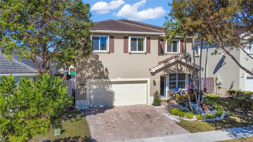 Live bigger in this spacious 5-bedroom, 3-bath home designed for comfort, flexibility, and year-round entertaining. A rare first-floor bedroom and full bath offers the perfect guest suite, in-law setup, or private offices. The open-concept living areas create an easy flow for daily life and hosting, with plenty of room for everyone. Beyond the layout, the upgrades deliver real value: solar panels for energy efficiency and a whole-house water filtration system for clean, filtered water throughout & fitness lovers will appreciate the dedicated outdoor home gym. Step outside to a beautifully landscaped backyard highlighted by a resort-style pool with a slide—your own private space to relax, entertain, and enjoy Florida living all year long. Space, upgrades, and lifestyle all in one—schedule your showing today.