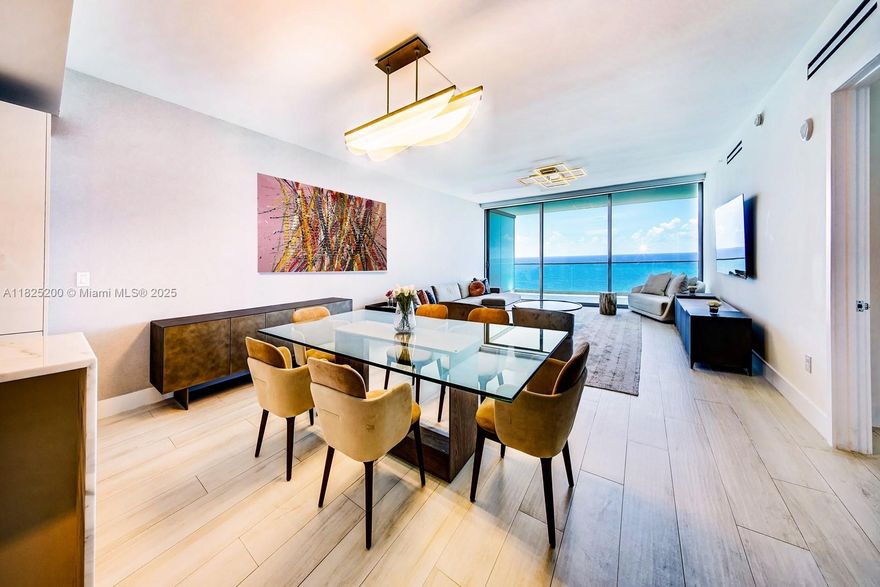 Discover refined living at Oceana Bal Harbour in Unit 1203N, an exquisite residence. This sophisticated 1-bedroom + den, 2-bathroom home boasts stunning ocean views and ample natural light through floor-to-ceiling windows, seamlessly connecting to a spacious private terrace overlooking the Atlantic, ideal for relaxation or outdoor gatherings. A private elevator opens directly into an open-concept living space and gourmet kitchen. The primary suite includes a large walk-in closet and a luxurious bathroom with marble finishes, a soaking tub, and a rain shower. Enjoy resort-style amenities such as a 24-hour doorman and concierge, beach service, pools, tennis courts, pilates, a poolside restaurant, a world-class gym & spa.