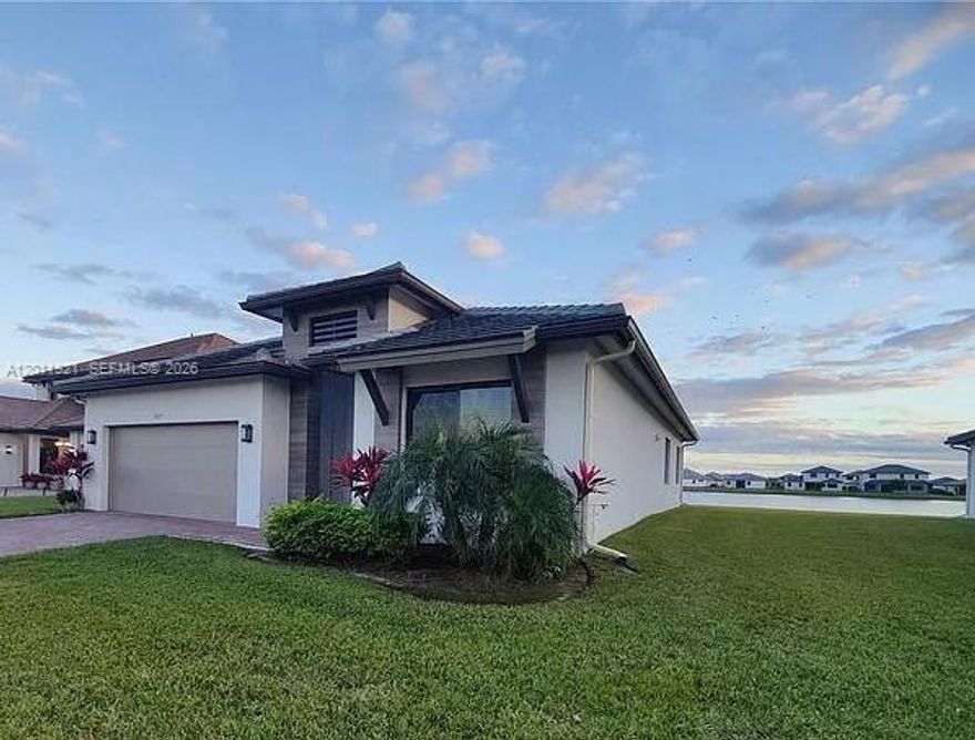 Call Listing Agent – Move-In Ready Home in Maple Ridge at Ave Maria!
Beautiful 4-bedroom, 3-bath home situated on an oversized lot with serene lake views and plenty of space to build your dream pool. This home is packed with upgrades, including impact windows and doors, rain gutters, automatic sprinkler system, and garage door opener.
Inside, enjoy wood flooring throughout, elegant ceiling details in the great room and primary suite, and an upgraded kitchen featuring quartz countertops, stainless steel appliances, and recessed lighting throughout. The home also includes a washer and dryer, laundry sink, and a spacious primary suite with huge walk-in closets.
Located in the highly desirable community of Ave Maria, residents enjoy exceptional amenities including shopping, dining, parks, picnic areas, dog park, ball fields, biking and jogging paths, and a stunning amenity center with a resort-style pool, clubhouse, gym, pickleball courts, and more.