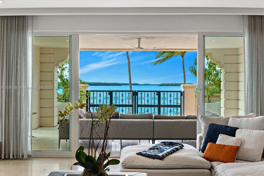 Experience refined living in this recently renovated 4-bedroom + office/5th bedroom, 5.5-bath residence on Fisher Island's exclusive waterfront. Enjoy captivating south-facing views, sophisticated design, expansive living spaces, and an impressive 2000+ sqft wrap-around terrace offering a panoramic bay vista.
Indulge in luxurious amenities like a climate-controlled wine cellar, a Racket club with 16 tennis courts, 2 Padel courts, 5 Pickleball courts, a private golf course, a 5-star Beach club, and a full-service spa.
Savor culinary delights at 5-star restaurants accessible via your personal golf cart. Fisher Island also offers two marinas for effortless boat/yacht docking, making it an exceptional waterfront destination.