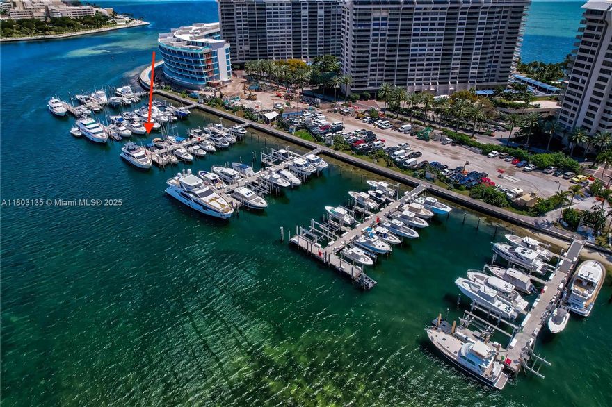 Extremely rare 70FT T-Head Boat Slip – Up to 90ft Yacht. No Bridges to Bay. Located in the heart of Miami’s Coconut Grove, in private, guard-gated Grove Isle Marina, also home to ultra-luxury development Vita at Grove Isle. 24-hour security, full-time dock master and attending staff. Vessel approval is required, owners pay electricity and dock fees, see attachments for further details.