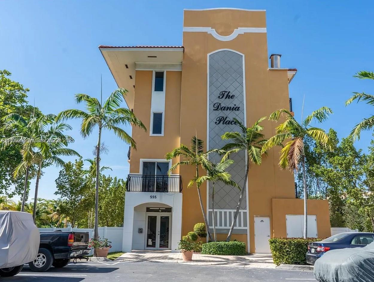 "THE DANIA PLACE" LOCATION! LOCATION! Rentals allowed immediately. 1 mile to the beach and Dania pier. Boutique style building with only 9 units! Beautiful and spacious corner unit like new, Built in 2018 with 2 bedrooms and 2 bathrooms, 2 balconies, white kitchen cabinets with granite countertops and stainless-steel appliances. Washer, dryer inside the unit. Impact windows. The building has pool, gym, elevator, lobby. 2 assigned parking spaces, walking distance to shopping center, restaurants, banks, supermarkets, hospitals and more. Just 10 minutes to the Fort Lauderdale Airport, close to Dania Pointe. HOA $600 includes water, sewer, trash, pest control, landscaping, security, insurance, maintenance. New tasteful furniture is available. Pets allowed. NEW CONSTRUCTION!!! HURRY WON'T LAST.