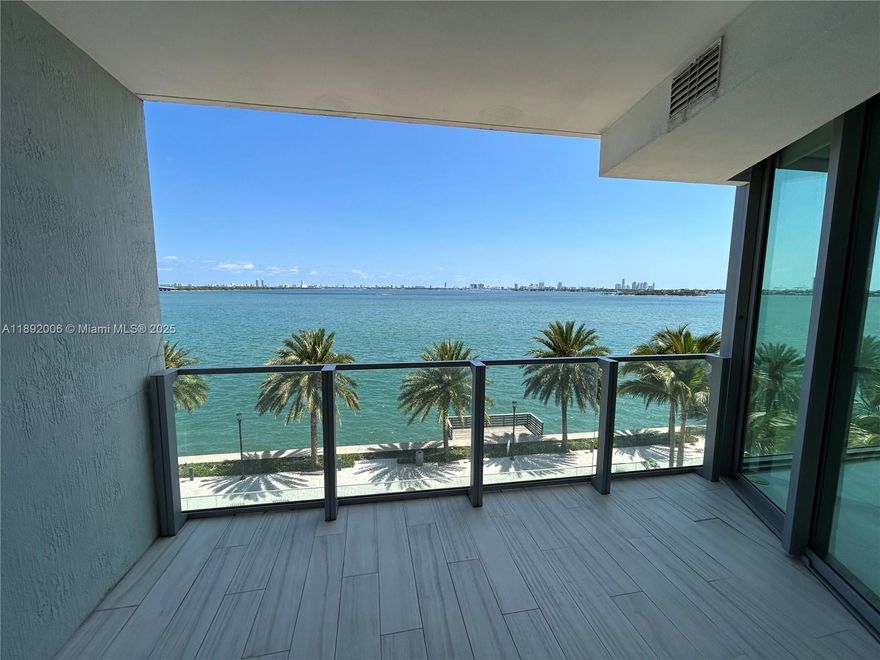 LOCATION, LOCATION, LOCATION. Beautiful 1 + den, 2 bath corner unit. Floor to ceiling windows, revealing incredible bay views from the balcony. Top of the line appliances, custom flooring, custom closets, and even a semi-private elevator. 1 assigned parking on the same floor. Luxury building that has resort style amenities; beach, cabanas, two pools, tennis courts, dog park, state of the art gym, and spa. Incredible location; 5 minute walk to whole foods, and close to all the shops and restaurants of midtown and wynwood. Special assessment $750/month as of 5/1/25 for 12 months. TENANT OCCUPIED PAYING $4,300 A MONTH UNTIL 2/28/2026, SO PROOF OF FUNDS AND ADVANCE SCHEDULED SHOWING REQUIRED.