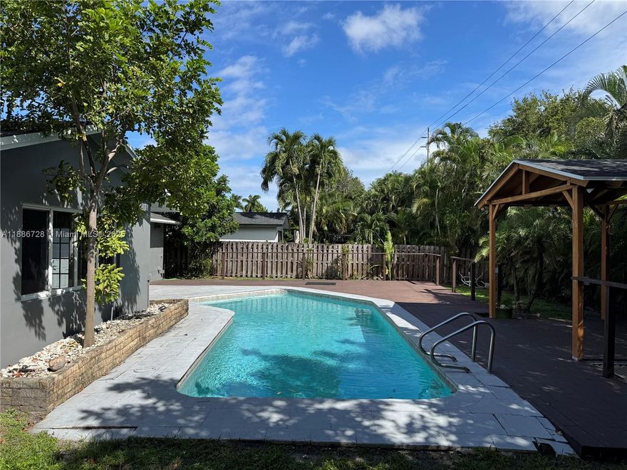 Welcome to this beautifully updated 3-bedroom, 2-bathroom home in Palm Aire Village. Featuring brand-new flooring in all bedrooms, fresh exterior paint, and stylishly upgraded bathrooms, this property is move-in ready. The kitchen is equipped with newer appliances, perfect for everyday living. Step outside to enjoy your private pool and outdoor cabana, ideal for entertaining or relaxing. With its modern updates and inviting outdoor space, this home offers the perfect blend of comfort and convenience in a desirable neighborhood.