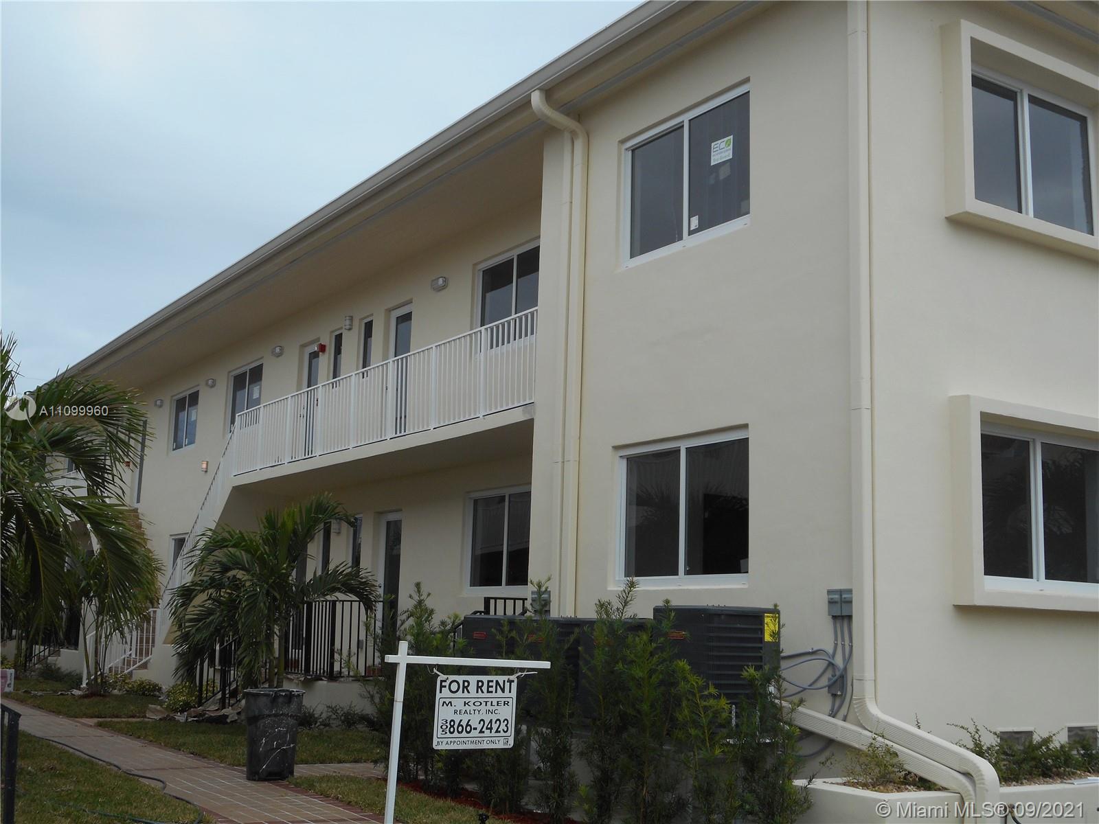 1 BEDROOM 1 BATH GARDEN STYLE BUILDING. EVERYTHING IS BRAND NEW. KITCHEN, BATHROOMS, PORCELIN FLOORS, CENTRAL A/C. GAS STOVE. NEW LANDSCAPING. (NO SATELITE DISHS) 1/2 MONTH COMMISSION EACH REALTOR. NO RENEWALS ON COMMISSION.