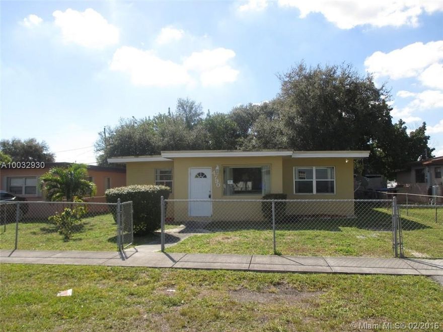 Spacious 2 bedroom 1 bathroom single family home located in the lovely serene West Park neighborhood with easy access to schools, shops, beaches, major roads and highways. This house features open floor plan and tile floors throughout. Large lot fenced and gated. Extra storage space. Great opportunity for a first time buyer. Contact listing agent for details about possible buyer's incentive. Fannie Mae listing.