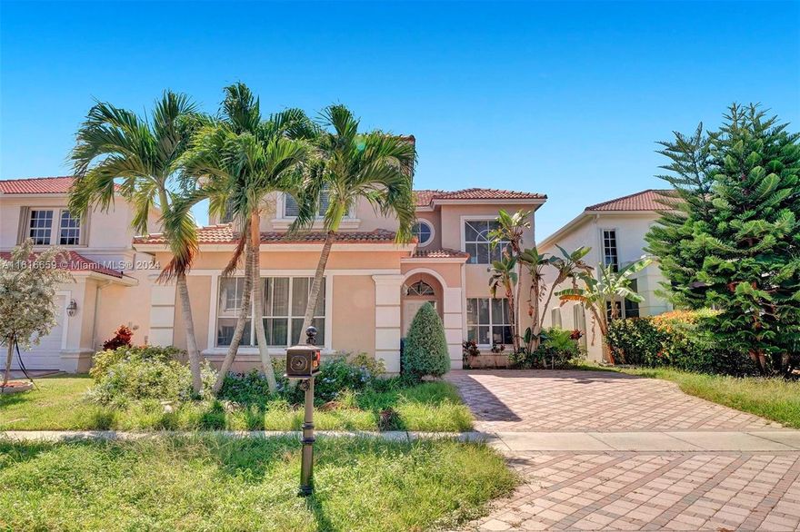 Great opportunity to reside in a Nice 2-story house with 4 bedrooms, 2.5 bathrooms and 2 car garage. Freshly Painted. Gorgeous Foyer. High ceiling. Plenty of closets. SS appliances, Perfectly located in a friendly Gated Community that has Heated Pool. No Pool on the premises. Close to WM Supermarket, Stores, Restaurants, etc. High-rated School in the area.